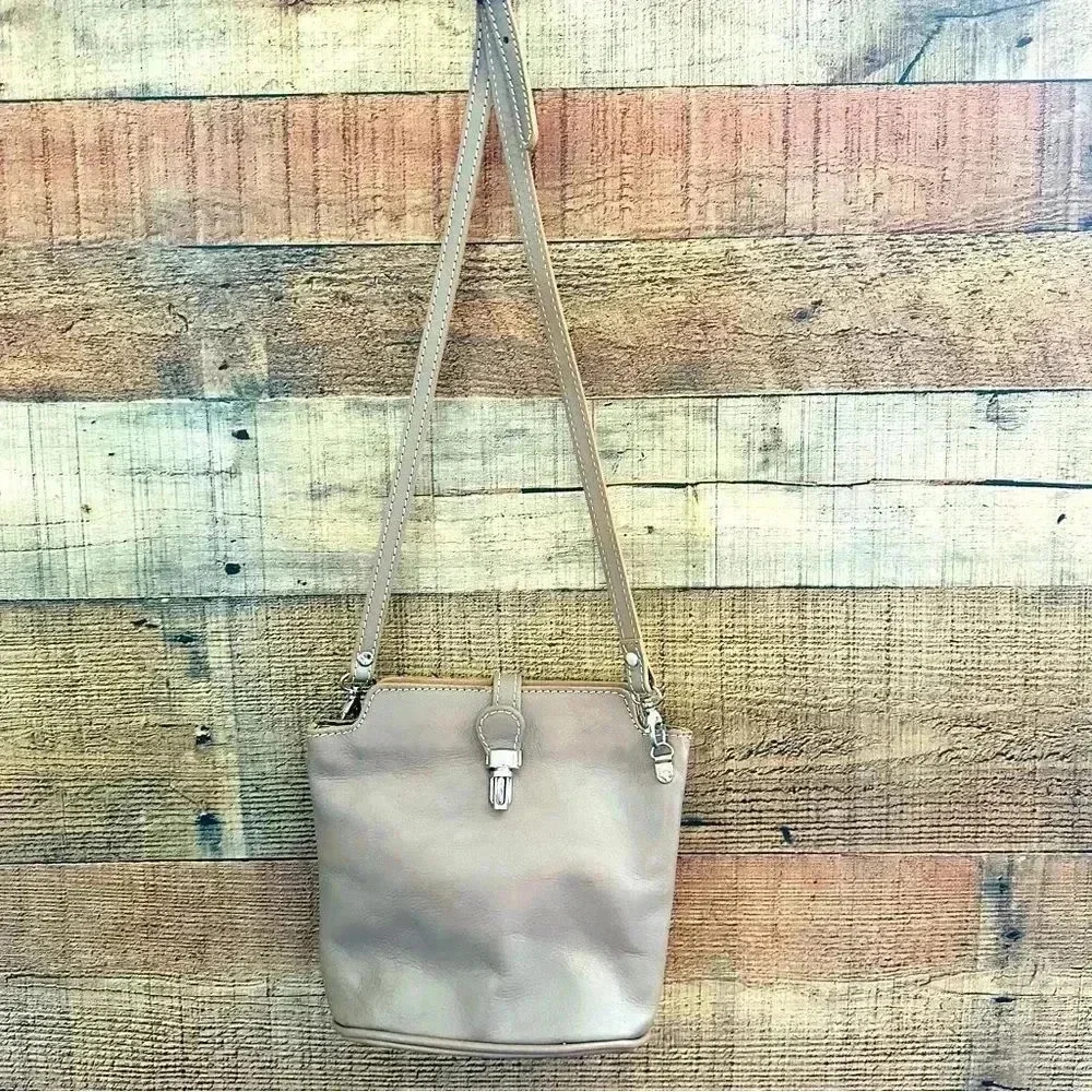 NWOT Camilla Crossbody Taupe Calfskin Made In Italy